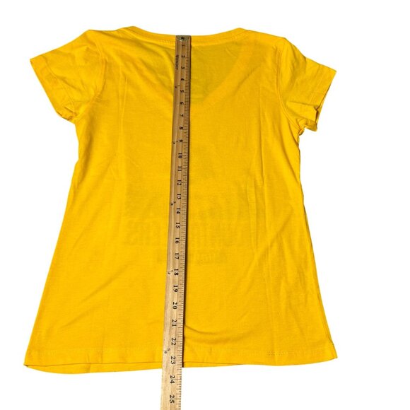 West Virginia Mountaineers Tee Womens S Yellow V Neck T Shirt‎ Short Sleeve NEW - Picture 6 of 8